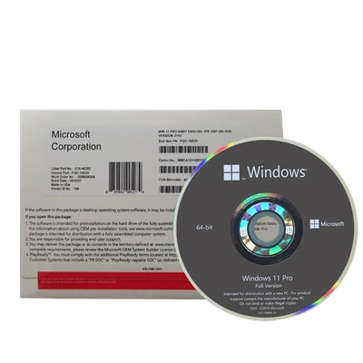 MICROSOFT WINDOWS 11 PRO 64BIT ENG INTL 1 PK DSP OEI DVD