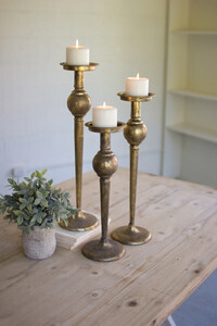 Metal Set of Candleholders