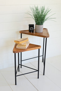 Acacia Wood Nested Tables S/2