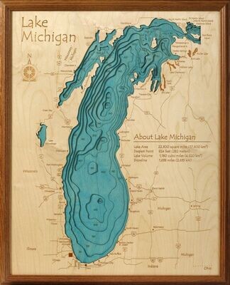 Lake Michigan laser cut