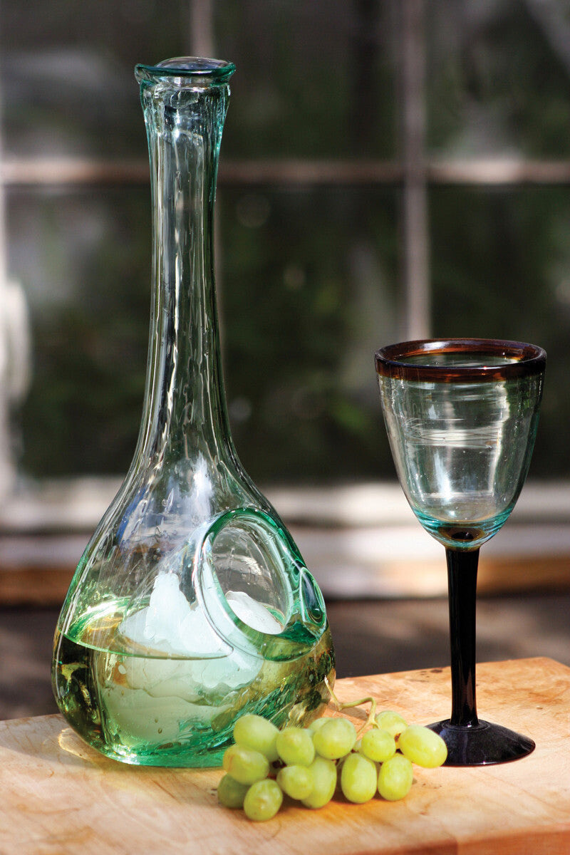 Blown Glass White Wine Decanter