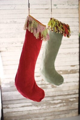 Kalalou Set of 2 Velvet Stockings