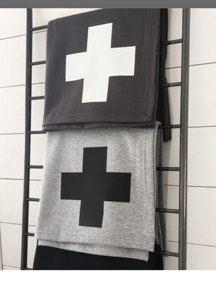 Swiss Cross Throw Blankets