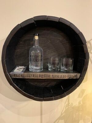 Sono Inspired Whiskey Barrel Shelf Sono Inspired Whiskey Barrel Shelf