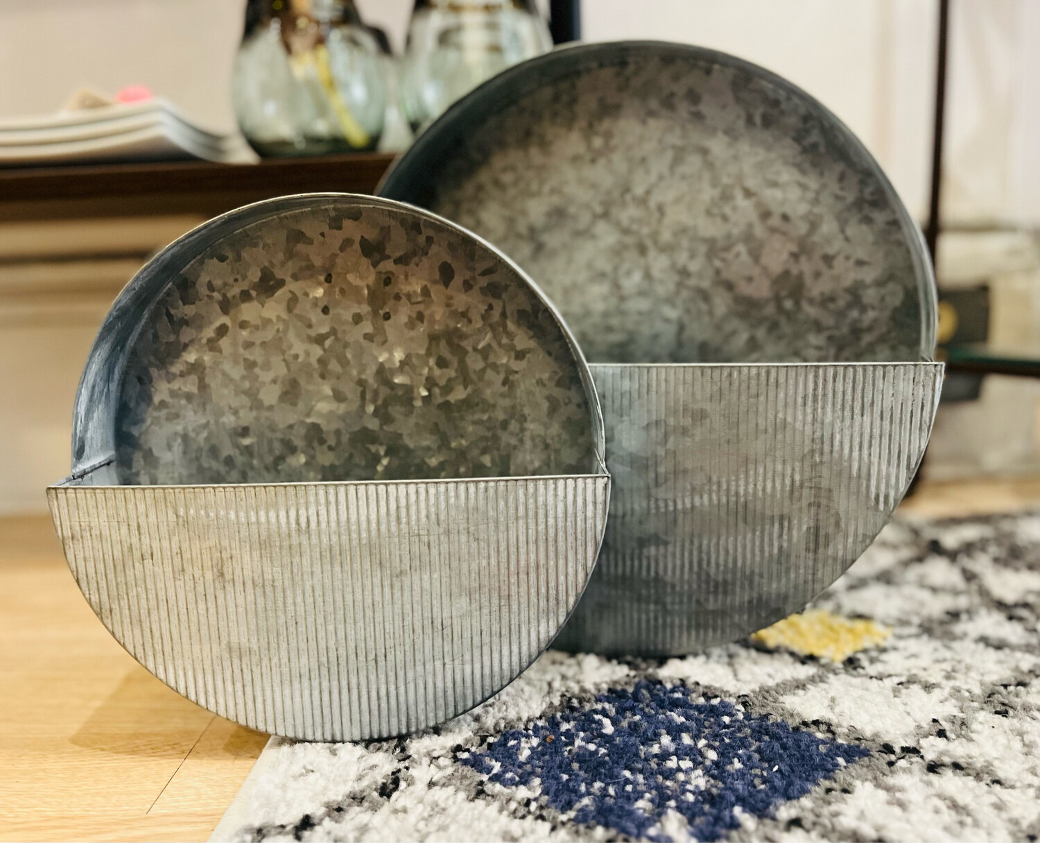 Pair Of Metal Wall Planters