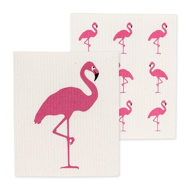 Flamingo Swedish Dish Towel S/2