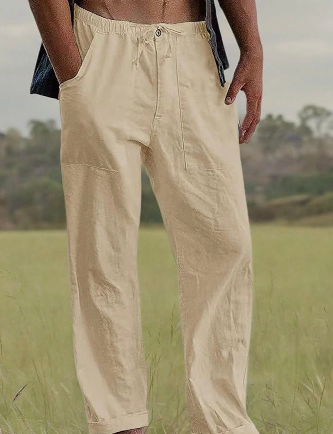 Tan Linen Trousers