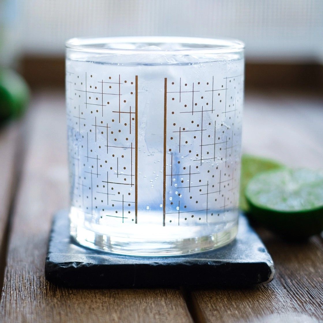 Geometric Old Fashioned Glass