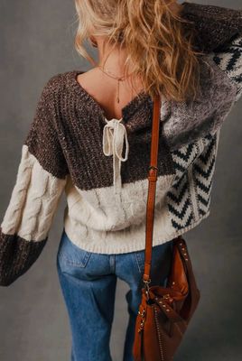 Fall Patchwork Sweater