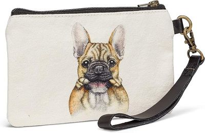 Bruce Bulldog Zip Pouch with Strap
