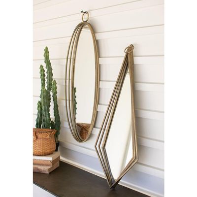 Kalalou Hand Crafted Antique Brass Mirrors