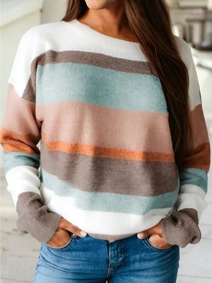 Spring Block Stripe Sweater