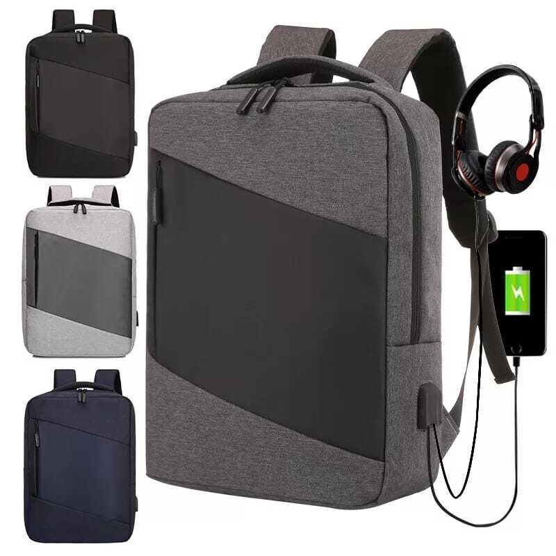 Mochila Negocios Impermeable con franja frontal USB + Plug de audio