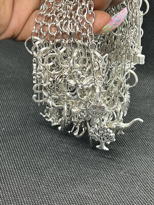 Silver Chain Charms Bracelets(1p)