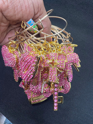 Pink Bling Bangles (1p)