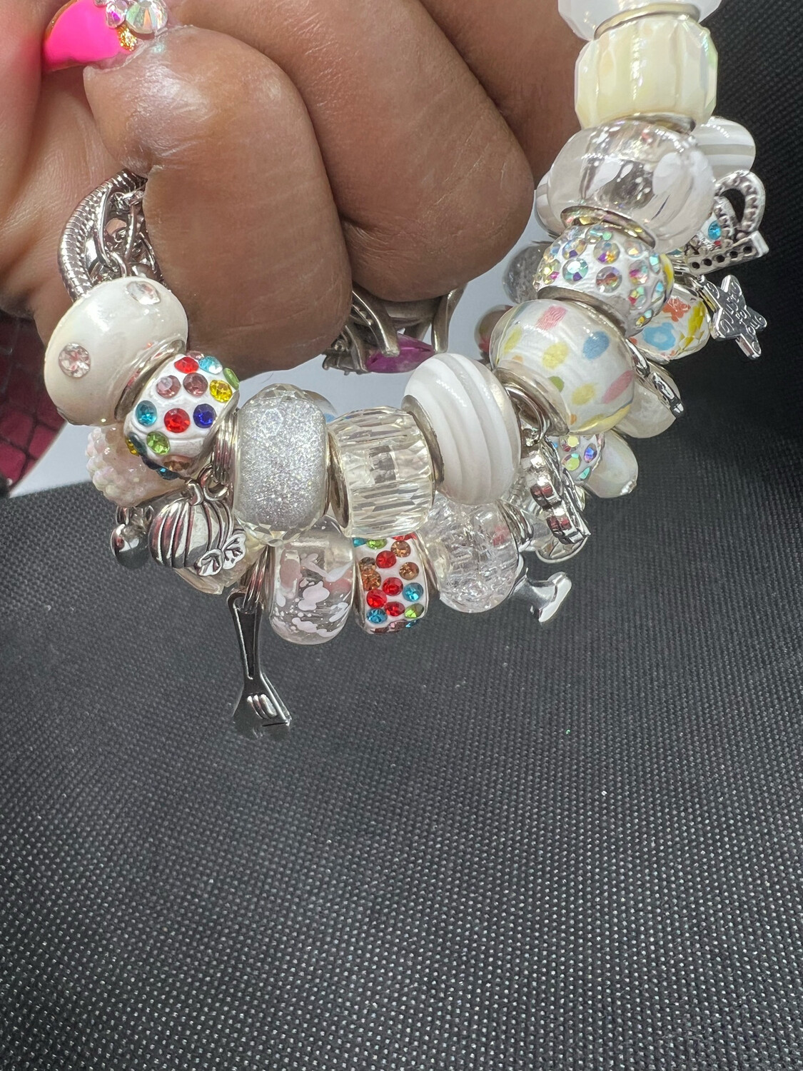 White Charms Bracelets(1p)