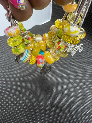 Yellow Charms Bracelets (1p)