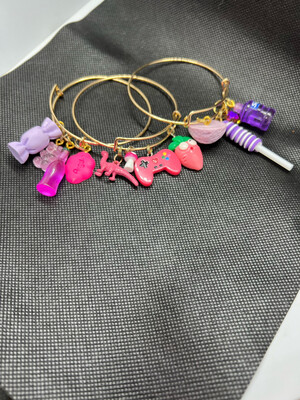 Gold Bangles Stacked 12