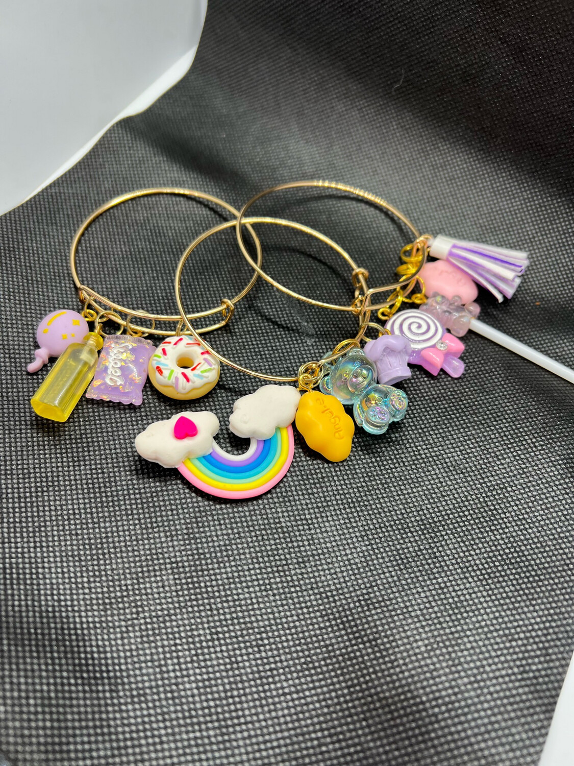 Gold Bangles Stacked 8