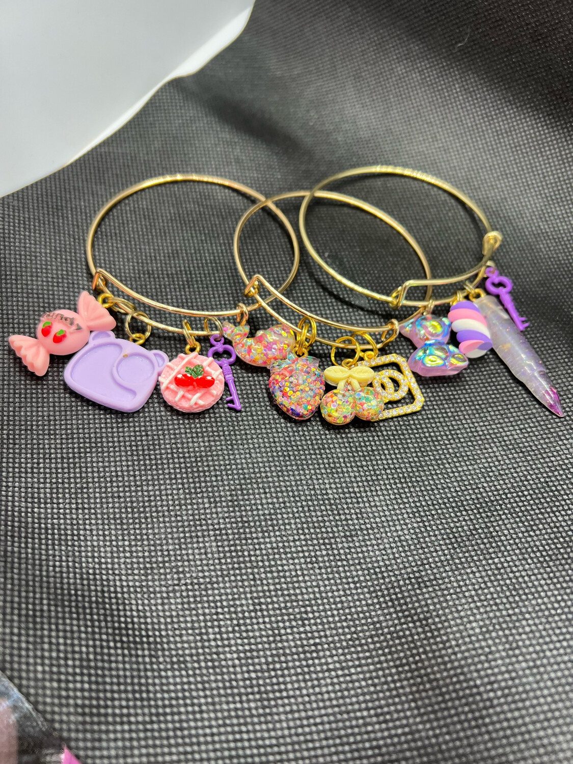 Gold Bangles Stacked 6