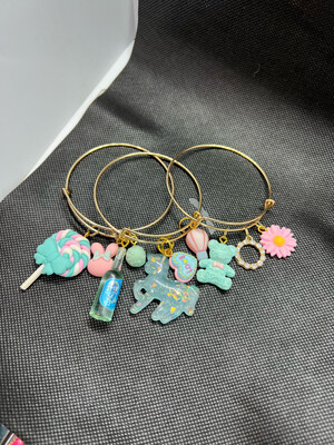 Gold Bangles Stacked 10