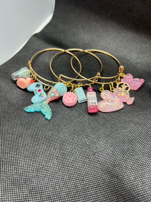 Gold Bangles Stacked 4