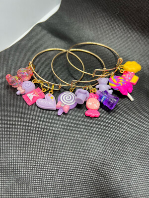 Gold Bangles Stacked 9