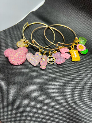 Gold Bangles Stacked 5