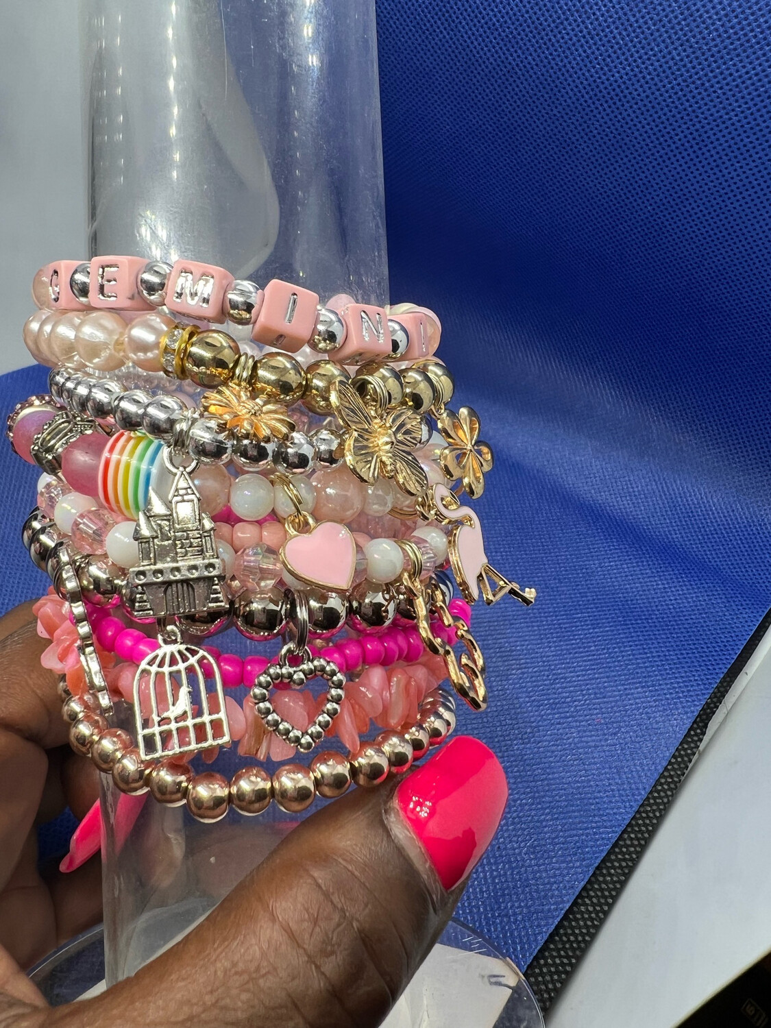(10) Gemini Stacked Silver