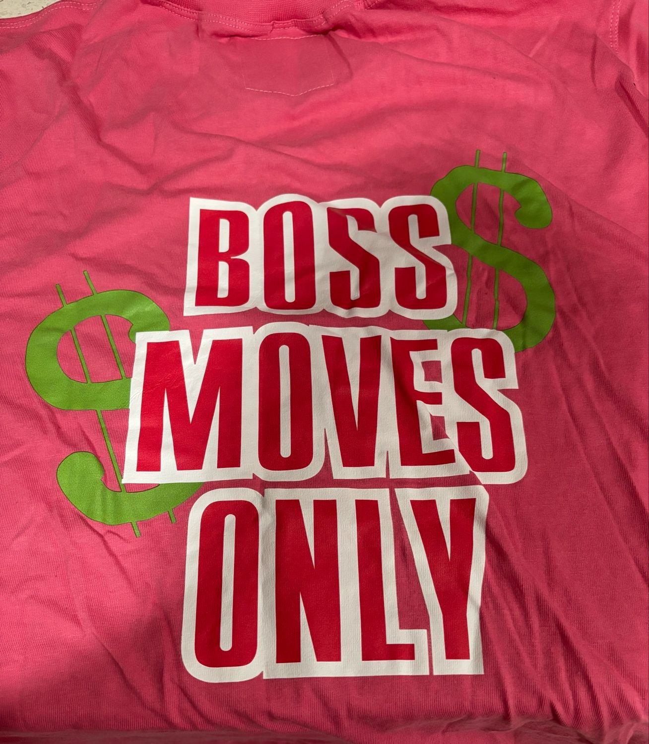 Pink Men Boss Moves Only Shirts