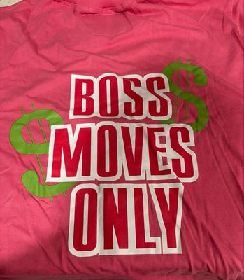 Pink Men Boss Moves Only Shirts