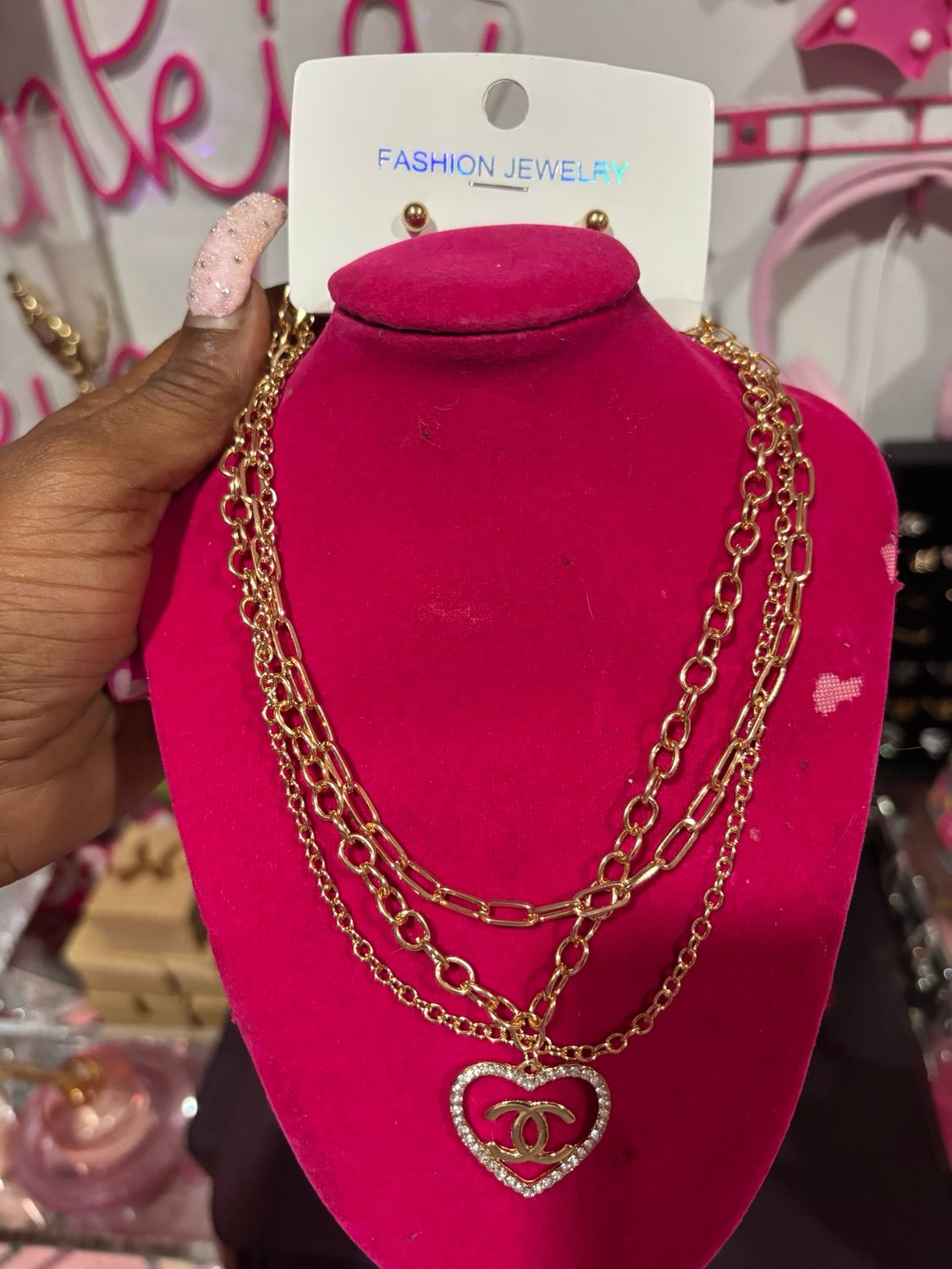 CC Heart Gold Chains