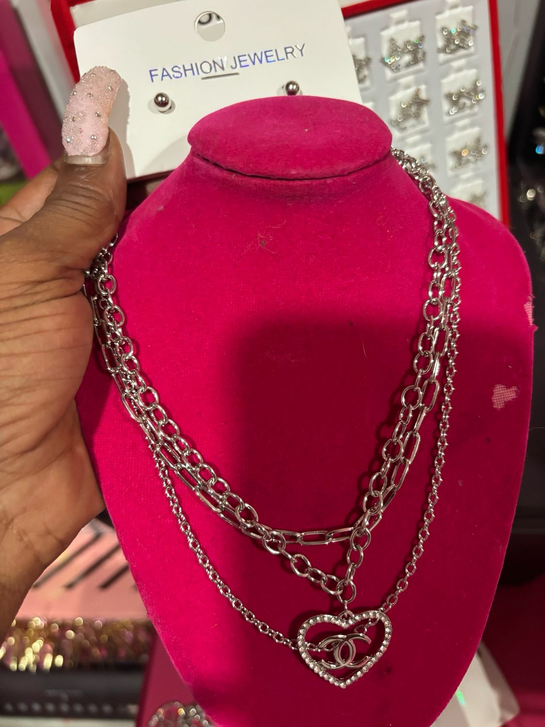 CC Silver Heart Chains