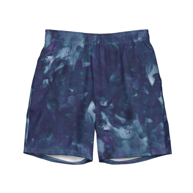 Ice Dye Print Swim Trunks