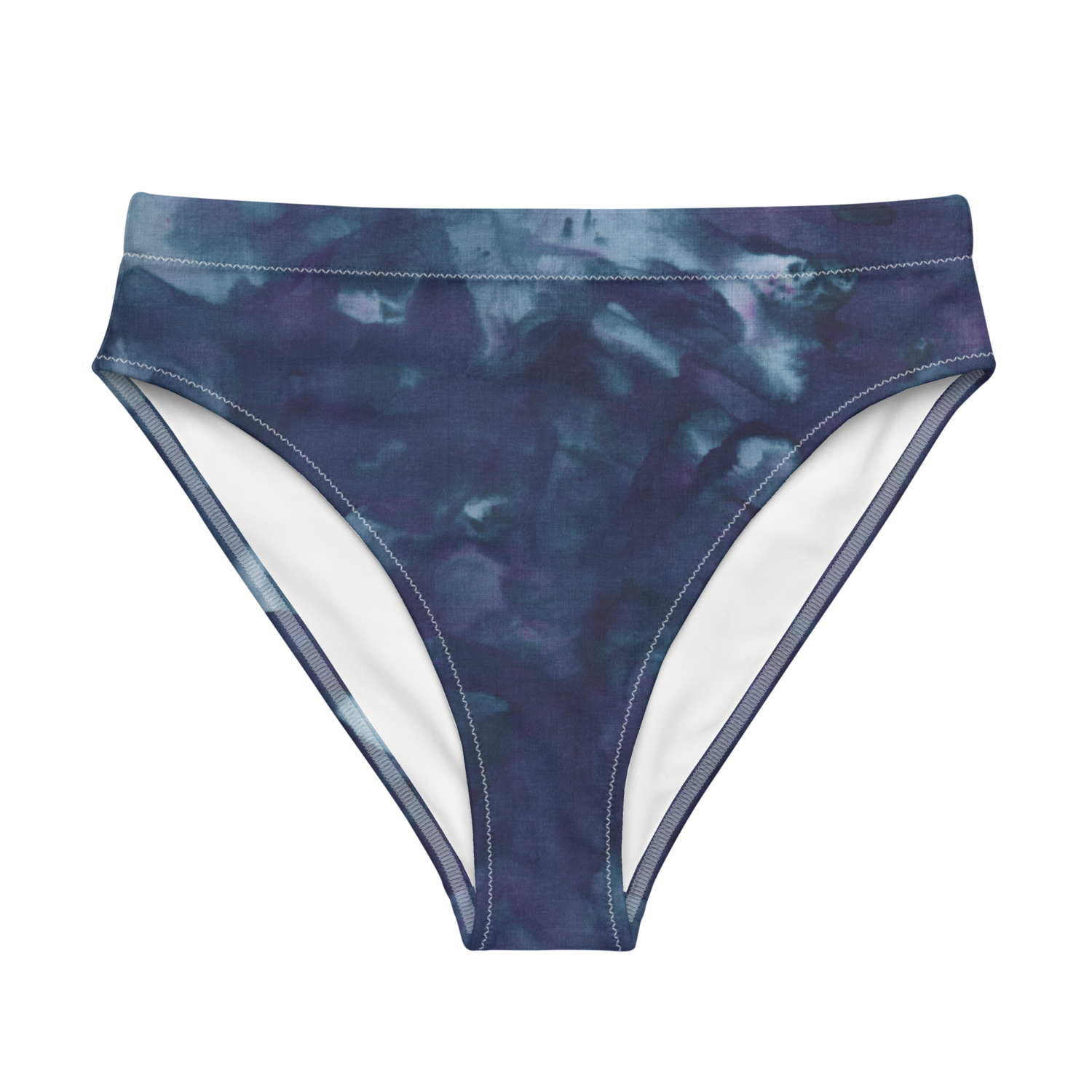 Ice Dye Print Bikini Bottom, Size: S, Color: Navy Blue