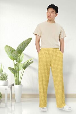 Pattern Print Wide-Leg Knit Pants