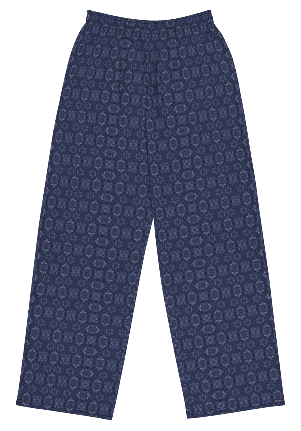 Pattern Print Wide-Leg Knit Pants
