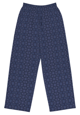 Pattern Print Wide-Leg Knit Pants
