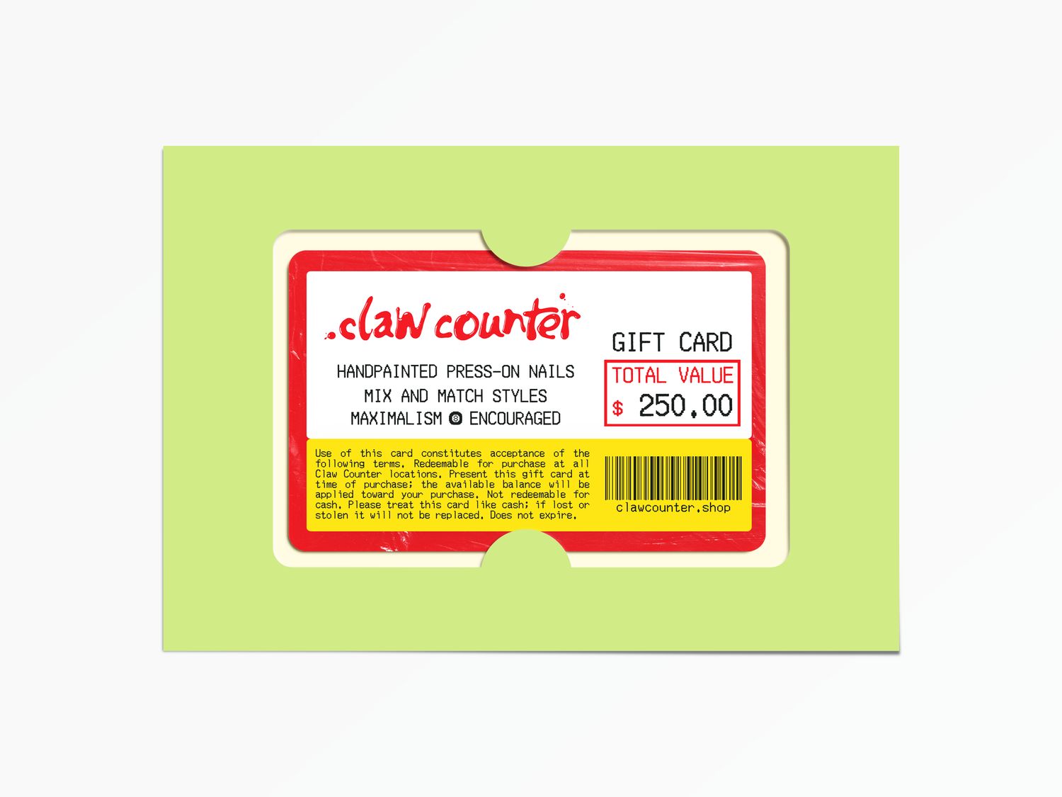 Claw Counter Gift Card