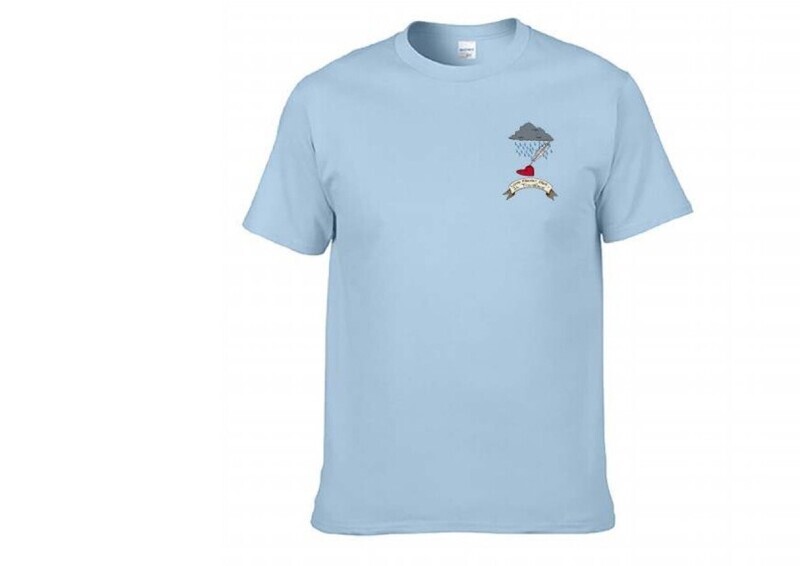 &quot;Love Never Dies, It Transfers&quot; Light Blue T-Shirt