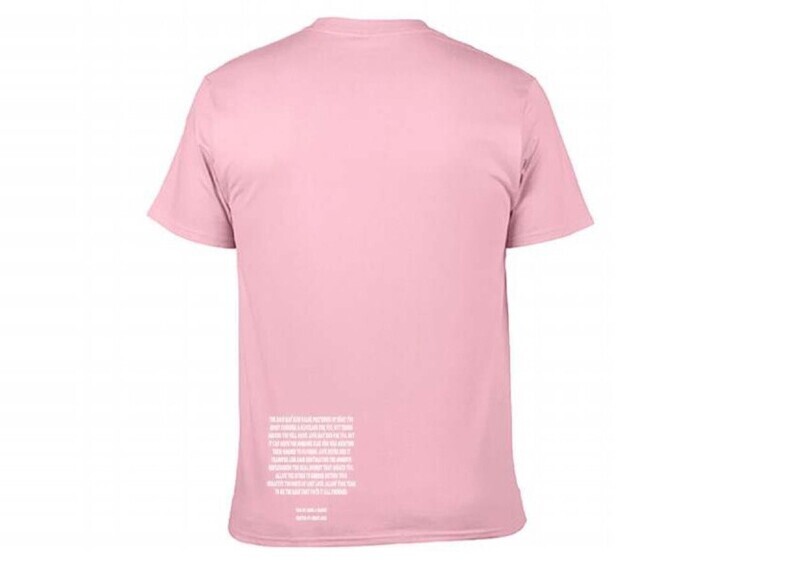"Love Never Dies, It Transfers" Pink T-Shirt