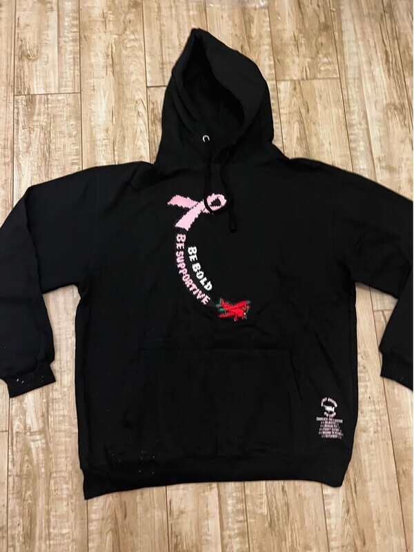 &quot;Be Bold, Be Supportive&quot; Chenille Patch Hoody
