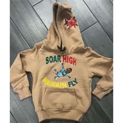 The Last Aviator - Little Aviator “Soar High Remain Fly” Tan Toddler Hoody