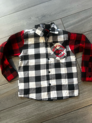 Little Aviator “When My Back Turned” Mixed Flannel