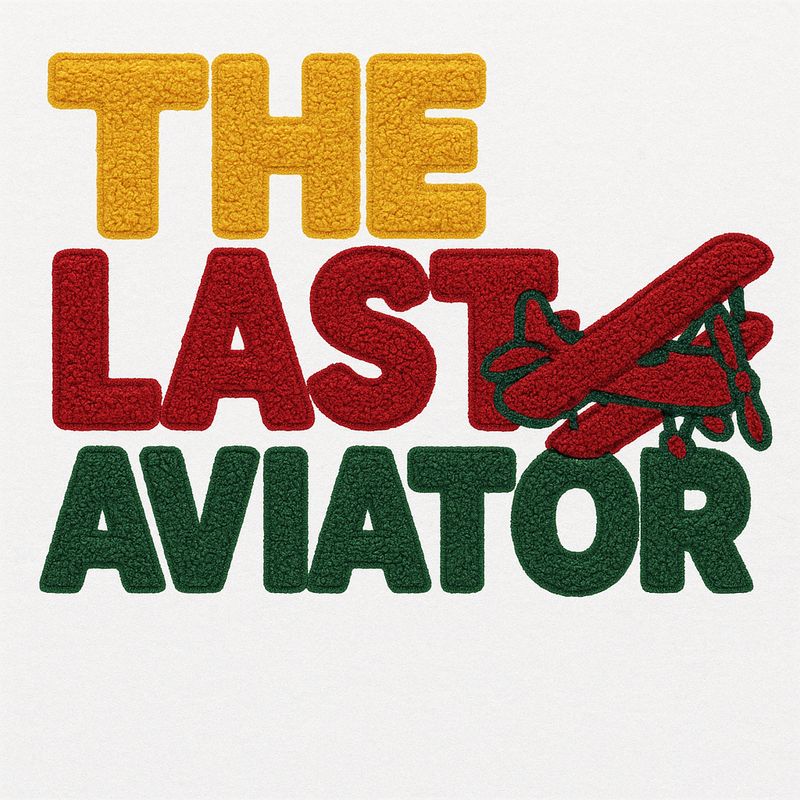 GREY "THE LAST AVIATOR" CHENILLE LETTERING HOODY