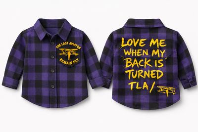 Little Aviator “When My Back Turned” Mixed Flannel