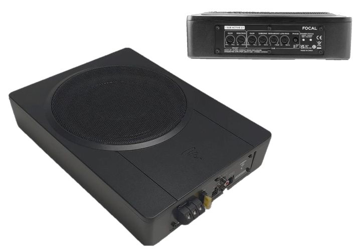 ISUB ACTIVE 2,1 - FLAT 8" ACTIVE SUBWOOFER + 2 CHANNEL AMPLIFIER