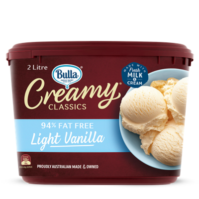Bulla Creamy Classics 94% Fat-Free Light Vanilla 2L
