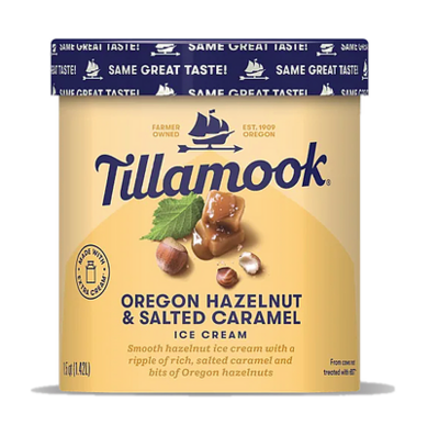 Tillamook Oregon Hazelnut and Salted Caramel 1.42L