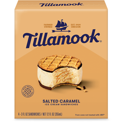 Tillamook Salted Caramel I/C Sandwiches 4's
